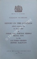 Book cover of Railway Accidents - Report on the Collision which occurred on 1st April 1960 at Herne Hill Sorting Sidings Signal Box in the Southern Region British Railways by Ministry of Transport